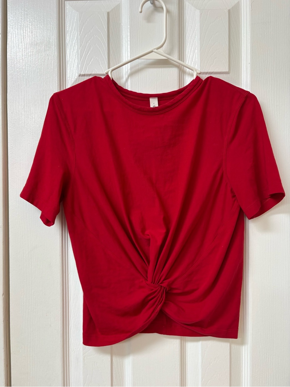 lululemon athletica Red Twist-Front Long Sleeve Top